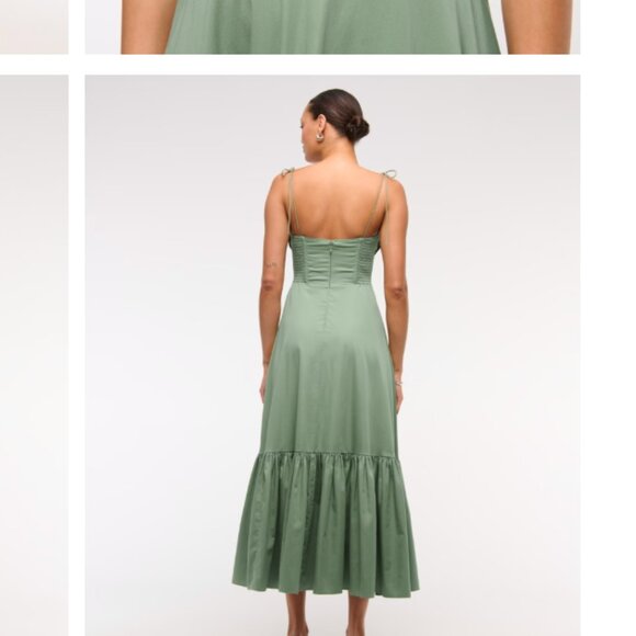 Abercrombie & Fitch Tie-Strap Tiered Maxi Dress  sz L - Picture 2 of 6